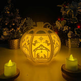 Christmas Nativity - 3D Pumpkin Lantern File - Cricut File 1 - LightBoxGoodMan