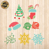 Christmas Ornaments - Cricut File - Svg, Png, Dxf, Eps - LightBoxGoodMan - LightboxGoodman