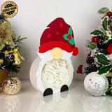 Christmas - Paper Cut Gnome Light Box File - Cricut File - 10x7 inches - LightBoxGoodMan - LightboxGoodman