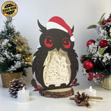 Christmas Santa 1 - Paper Cut Owl Light Box File - Cricut File - 25x20 cm - LightBoxGoodMan - LightboxGoodman