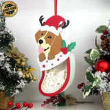 Christmas Santa 1 - Paper Cut Pet Light Box File - Xmas Dog Motif - Cricut File - 11x6 Inches - LightBoxGoodMan - LightboxGoodman