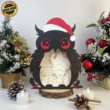 Christmas Santa 2 - Paper Cut Owl Light Box File - Cricut File - 25x20 cm - LightBoxGoodMan - LightboxGoodman