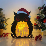 Christmas Santa 3 - Paper Cut Owl Light Box File - Cricut File - 25x20 cm - LightBoxGoodMan - LightboxGoodman