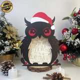 Christmas Santa 3 - Paper Cut Owl Light Box File - Cricut File - 25x20 cm - LightBoxGoodMan - LightboxGoodman