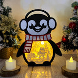 Christmas Santa - Paper Cut Penguin Light Box File - Cricut File - 25x20cm - LightBoxGoodMan