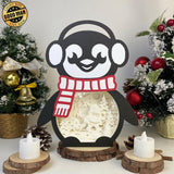 Christmas Santa - Paper Cut Penguin Light Box File - Cricut File - 25x20cm - LightBoxGoodMan - LightboxGoodman