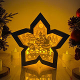 Christmas Santa - Paper Cut Snowflake Light Box File - Cricut File - 7.5x7.5 inches - LightBoxGoodMan