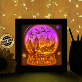 Christmas Snowball Landscape 2 - Paper Cutting Light Box - LightBoxGoodman - LightboxGoodman