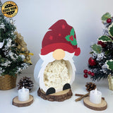 Christmas Snowman 2 - Paper Cut Gnome Light Box File - Cricut File - 10x7 inches - LightBoxGoodMan - LightboxGoodman