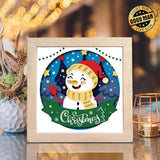 Christmas Snowman 2 – Paper Cut Light Box File - Cricut File - 8x8 inches - LightBoxGoodMan - LightboxGoodman