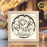 Christmas Snowman 2 – Paper Cut Light Box File - Cricut File - 8x8 inches - LightBoxGoodMan - LightboxGoodman