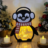 Christmas Snowman 2 - Paper Cut Penguin Light Box File - Cricut File - 25x20cm - LightBoxGoodMan