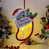 Christmas Snowman 2 - Paper Cut Pet Light Box File - Xmas Cat Motif - Cricut File - 8x6 Inches - LightBoxGoodMan - LightboxGoodman