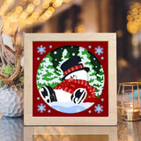 Christmas Snowman 3 – Paper Cut Light Box File - Cricut File - 8x8 inches - LightBoxGoodMan - LightboxGoodman