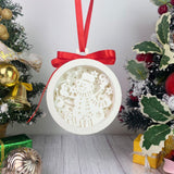 Christmas Snowman - 3D Ornament Lantern File - Cricut File - LightBoxGoodMan - LightboxGoodman