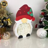 Christmas Snowman 4 - Paper Cut Gnome Light Box File - Cricut File - 10x7 inches - LightBoxGoodMan - LightboxGoodman