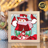 Christmas Snowman 8 – Paper Cut Light Box File - Cricut File - 8x8 inches - LightBoxGoodMan - LightboxGoodman