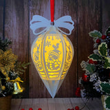 Christmas Snowman - Droplet Lantern File - Cricut File 2 - LightBoxGoodMan