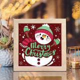 Christmas Snowman – Paper Cut Light Box File - Cricut File - 8x8 inches - LightBoxGoodMan