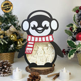 Christmas Snowman - Paper Cut Penguin Light Box File - Cricut File - 25x20cm - LightBoxGoodMan - LightboxGoodman