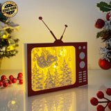 Christmas Snowman - Paper Cut Television Light Box File - Cricut File - 8x7 inches - LightBoxGoodMan - LightboxGoodman