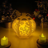 Christmas Snowman - 3D Pumpkin Lantern File - Cricut File 1 - LightBoxGoodMan