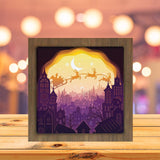 Christmas Town - Paper Cutting Light Box - LightBoxGoodman - LightboxGoodman