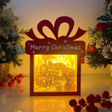 Christmas Train - Paper Cut Gift Light Box File - Cricut File - 21x16cm - LightBoxGoodMan