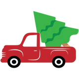 Christmas Tree Red Truck - Cricut File - Svg, Png, Dxf, Eps - LightBoxGoodMan