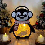 Christmas Truck 2 - Paper Cut Penguin Light Box File - Cricut File - 25x20cm - LightBoxGoodMan