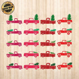 Christmas Truck 3 - Cricut File - Svg, Png, Dxf, Eps - LightBoxGoodMan - LightboxGoodman