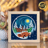 Christmas Truck 4 - Paper Cut Light Box File - Cricut File - 8x8 inches - LightBoxGoodMan - LightboxGoodman