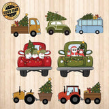 Christmas Truck 5 - Cricut File - Svg, Png, Dxf, Eps - LightBoxGoodMan - LightboxGoodman