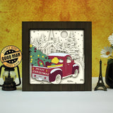 Christmas Truck Color - Colored Paper Cut Light Box File - Cricut File - 8x8 inches - LightBoxGoodMan - LightboxGoodman