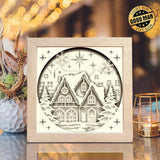 Christmas Village 3 – Paper Cut Light Box File - Cricut File - 20x20cm - LightBoxGoodMan - LightboxGoodman