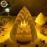 Christmas Village - 3D Pop-up Light Box Pine File - Cricut File - LightBoxGoodMan - LightboxGoodman