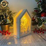 Christmas Village - Paper Cut House Light Box File - Cricut File - 13x19 Inches - LightBoxGoodMan - LightboxGoodman