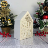 Christmas Village - Paper Cut House Light Box File - Cricut File - 13x19 Inches - LightBoxGoodMan - LightboxGoodman