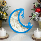 Christmas Village - Paper Cut Moon Light Box File - Cricut File - 16x16cm - LightBoxGoodMan - LightboxGoodman