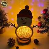 Christmas Village - Paper Cut Snowman Light Box File - Cricut File - 20x26,5cm - LightBoxGoodMan - LightboxGoodman