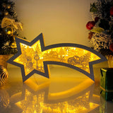 Christmas Village - Paper Cut Star Light Box File - Cricut File - 28x13.7cm - LightBoxGoodMan - LightboxGoodman