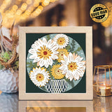 Chrysanthemum Vase - Paper Cut Light Box File - 8x8" - Cricut File - LightBoxGoodMan - LightboxGoodman