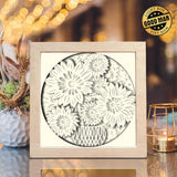 Chrysanthemum Vase - Paper Cut Light Box File - 8x8" - Cricut File - LightBoxGoodMan - LightboxGoodman