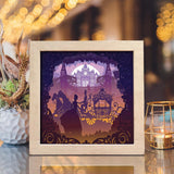 Cinderella 1 square - Paper Cut Light Box File - Cricut File - 20x20cm - LightBoxGoodMan