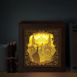 Cinderella 1 square - Paper Cut Light Box File - Cricut File - 20x20cm - LightBoxGoodMan - LightboxGoodman