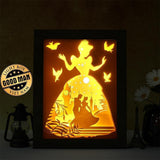 Cinderella 4 – Paper Cut Light Box File - Cricut File - 20x26cm - LightBoxGoodMan - LightboxGoodman