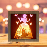 Cinderella 4 Square - Paper Cutting Light Box - LightBoxGoodman