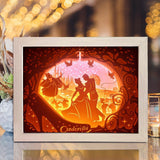 Cinderella 5 – Paper Cut Light Box File - Cricut File - 20x26cm - LightBoxGoodMan