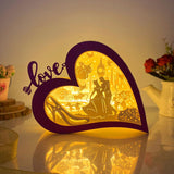 Cinderella - Love Heart Papercut Lightbox File - 5,6x7,5