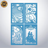 Cinderella - Paper Cut Lantern File - Cricut File - 10x16cm - LightBoxGoodMan - LightboxGoodman